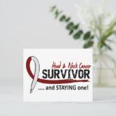 Survivor 8 Hoofdhalskanker Briefkaart (Staand voorkant)