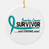 Survivor 8 Ovariumcarcinoom Keramisch Ornament (Achterkant)