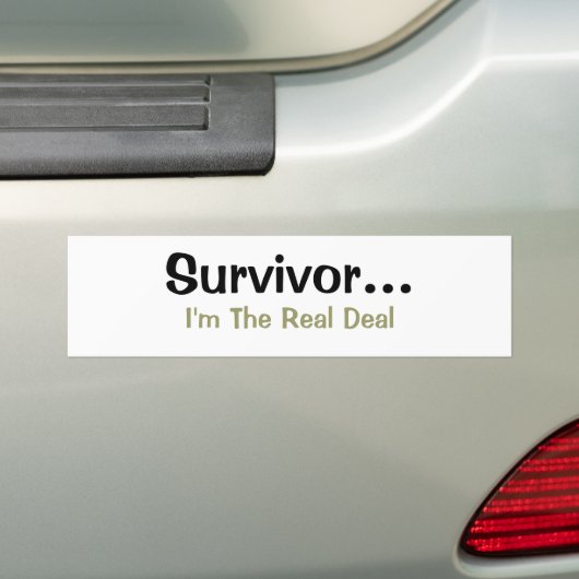 Survivor ben ik de echte bumper van het citaat van bumpersticker (Op auto)