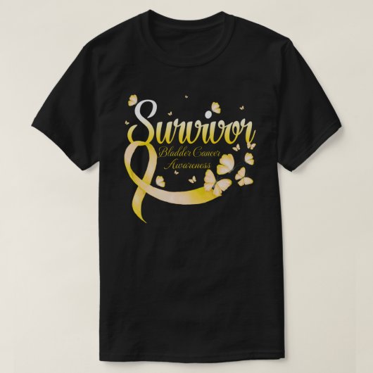 Survivor Blader Cancer Awareness Butterfly T-shirt (Design voorkant)