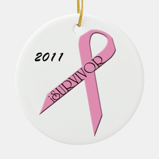 Survivor Borstkanker Survivor Ornament (Voorkant)