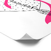 Survivor Bow Arrow Warrior Hope Pink Ribbon Breast Poster (Hoek)