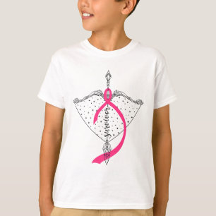 Survivor Bow Arrow Warrior Hope Pink Ribbon Breast T-shirt