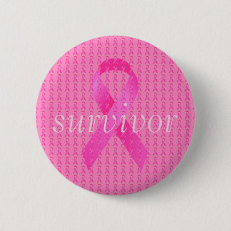 Survivor Breast Cancer Maand Roze Ribbon Ronde Button 5,7 Cm