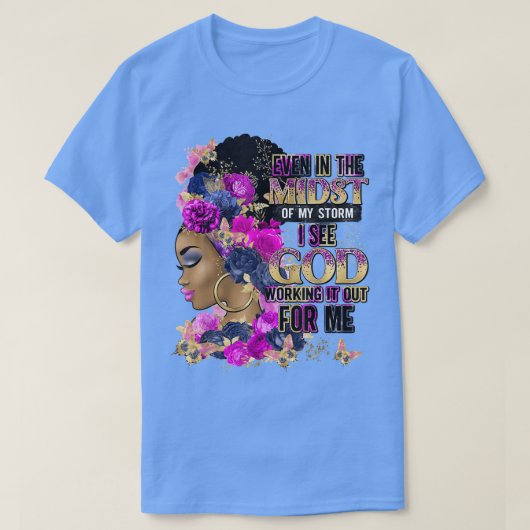 Survivor Breast Kanker Bewustheid Ik ben de Storm T-shirt (Design voorkant)