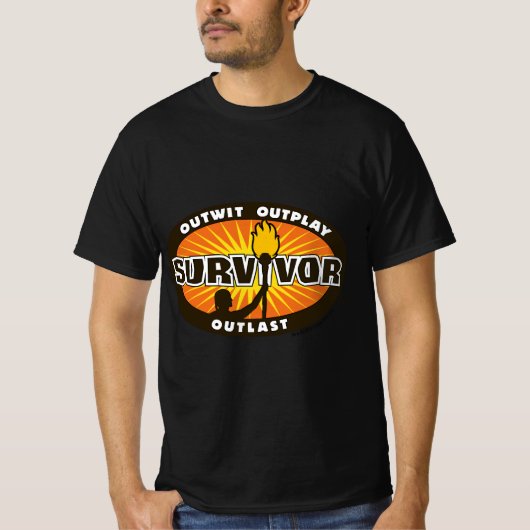 Survivor Buitentwit, Outplay, Outlast Logo T-shirt (Voorkant)