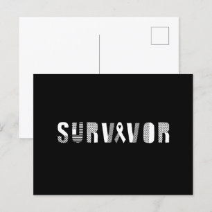 Survivor Cancer Ribbon Inspirerend Motivatie Briefkaart
