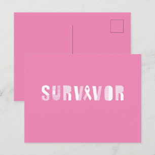 Survivor Cancer Ribbon Inspirerend Motivatie Briefkaart