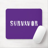 Survivor Cancer Ribbon Inspirerend Motivatie Muismat (Met muis)