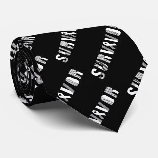 Survivor Cancer Ribbon Inspirerend Motivatie Stropdas