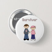 Survivor Cartoon Ronde Button 5,7 Cm (Voorkant /achterkant)