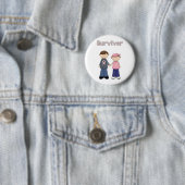 Survivor Cartoon Ronde Button 5,7 Cm (In situ)