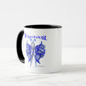 Survivor Celtic Butterfly - Colon Cancer Mok (Voorkant links)