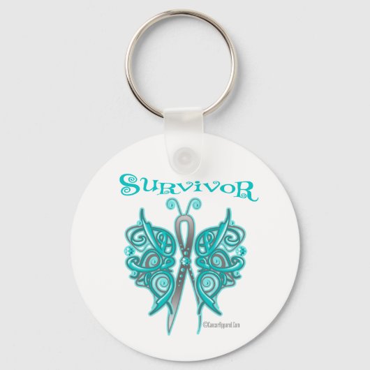 Survivor Celtic Butterfly - Ovariumkanker Sleutelhanger (Voorkant)