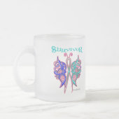 Survivor Celtic Butterfly - Thyroid Cancer Matglas Koffiemok (Links)