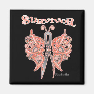Survivor Celtic Butterfly - Uterine Cancer Magneet