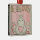 Survivor Chick Pink Metalen Ornament (Rechts)