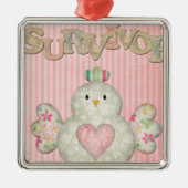 Survivor Chick Pink Metalen Ornament (Voorkant)