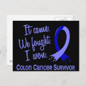 Survivor Colon Cancer Briefkaart (Voorkant / Achterkant)