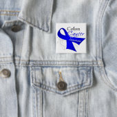 Survivor - Colon Cancer Vierkante Button 5,1 Cm (In situ)