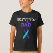 Survivor Dad - Semicolon Gift Suicide Prevention A T-shirt (Voorkant)