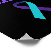 Survivor Dad - Semicolon Gift Zelfmoord Preventie Poster (Hoek)