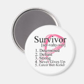Survivor Definition - Borstkanker Magneet (Voorkant / Achterkant)