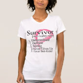 Survivor Definition - Borstkanker T-shirt (Voorkant)