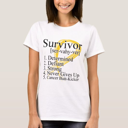 Survivor Definition - Kinderen Kanker T-shirt (Voorkant)