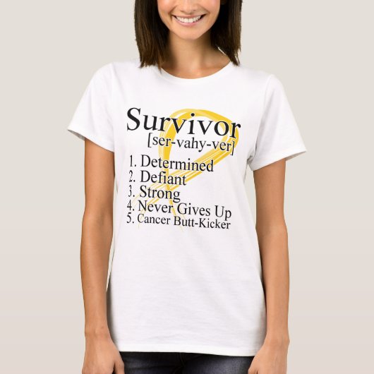Survivor Definition - Neuroblastoma Cancer T-shirt (Voorkant)