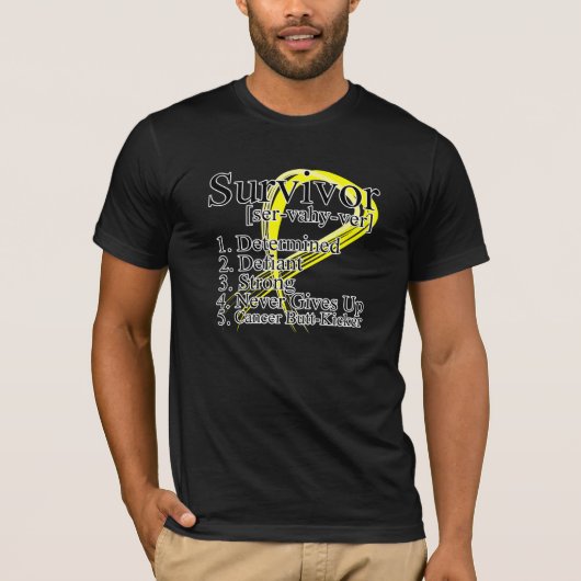 Survivor Definition - Testicular Cancer T-shirt (Voorkant)
