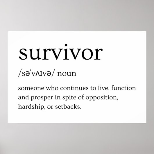 Survivor Dictionary Definition Poster (Voorkant)