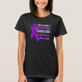 Survivor Domestic Violent Awareness Paars Ribbon T-shirt (Voorkant)