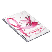 Survivor Dragonfly roze ribbon Breast Cancer Notitieboek (Rechterzijde)