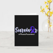 Survivor Feather Ribbon Ataxia Awareness Support G Kaart (Gele Bloem)