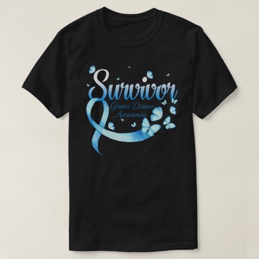 Survivor Graves Disease Awareness Butterfly T-shirt (Design voorkant)