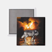 "Survivor" Gray Wolf Gifts Magneet (Voorkant / Achterkant)