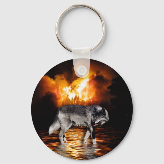 "Survivor" Gray Wolf Gifts Sleutelhanger (Voorkant)