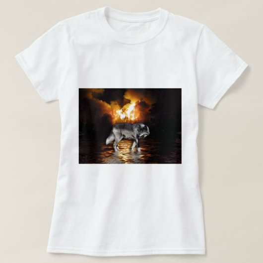 "Survivor" Gray Wolf Gifts T-shirt (Design voorkant)