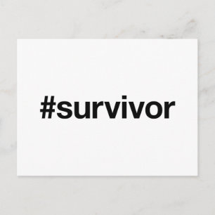 SURVIVOR Hashtag Briefkaart