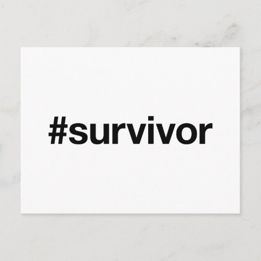 SURVIVOR Hashtag Briefkaart (Voorkant)