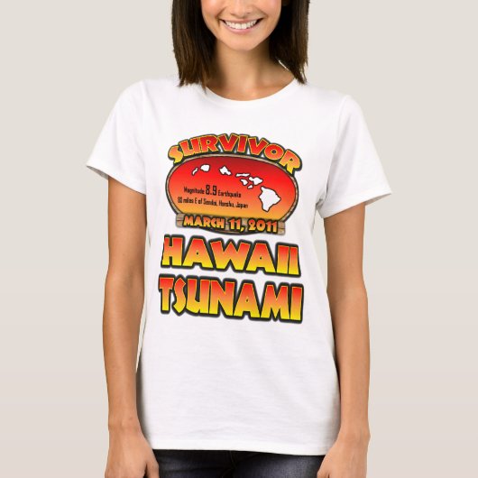 Survivor - Hawaii Tsunami - ik heb het overleefd T-shirt (Voorkant)