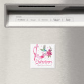 Survivor Hummingbird Ribbon Breast Cancer Magneet (Insitu (Vaatwasser))