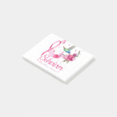 Survivor Hummingbird Ribbon Breast Cancer Post-it® Notes (Schuin)