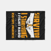 Survivor I Stand Strong RSD CRPS Awareness Fleece Deken (Voorkant (Horizontaal))