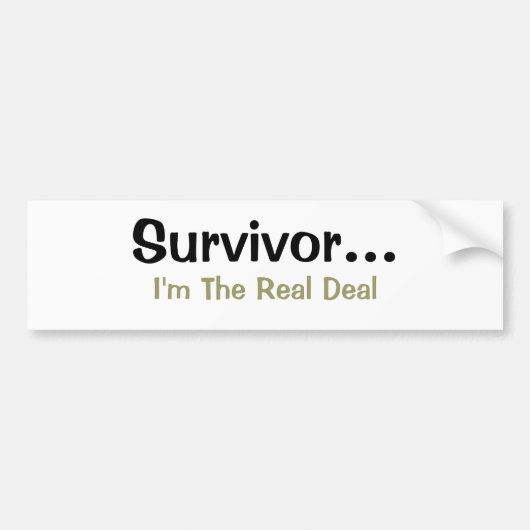 Survivor Ik Ben De Ware Art Quotebumpersticker Bumpersticker (Voorkant)