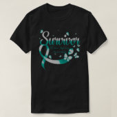 Survivor Knee Injury Awareness Butterfly T-shirt (Design voorkant)
