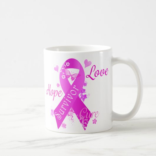 Survivor Love Hope Cure Koffiemok (Rechts)