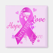 Survivor Love Hope Cure Magneet (Voorkant)