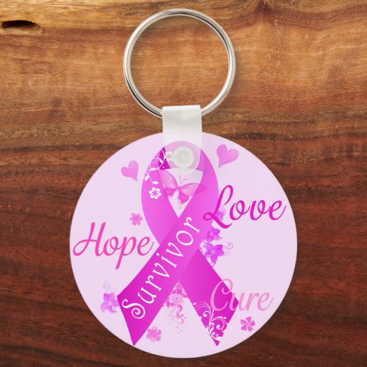 Survivor Love Hope Cure Sleutelhanger (Voorkant)